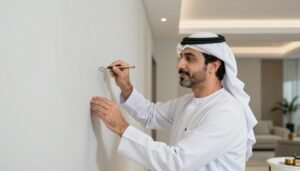 معلم صباغ أشبيلية يفحص جودة العمل بدقة واحترافية